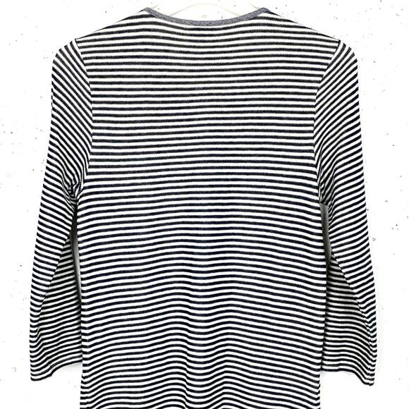 Anthropologie 9-H15 STCL Postmark Striped Henley Dress Split Tunic Stripe Medium - Picture 10 of 16